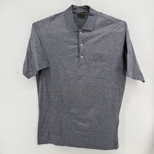 Bobby Jones Polo Mens XL Grey Heather 100% Cotton Made in Italy Chest Pocket